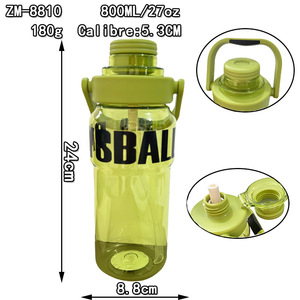 Portable Plastic Sports Water Bottle 800ml With Handle For Men Women Students Outdoor Use - Product Image 4