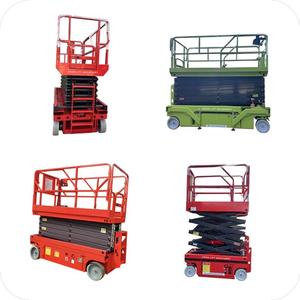 Plataforma semieléctrica de 12 m y 500 kg, mesa elevadora de tijera móvil, mesa elevadora eléctrica pequeña elevada, andamio eléctrico - Product Image 6