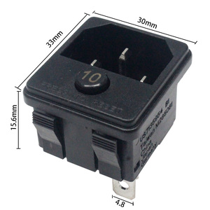 Kuoyuh Bộ ngắt mạch thu nhỏ dòng 88D Bộ bảo vệ quá tải điện 10a-15a Bộ ngắt mạch đặt lại nút ổ cắm C14 IEC - Product Image 1