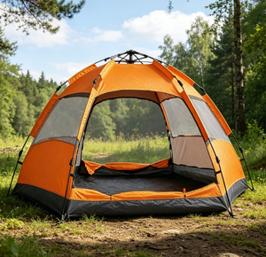 Tentes de camping personnalisables avec logo imprimé, vente en gros directe d'usine, tentes d'extérieur de Chine, faible quantité minimale de commande - Product Image 2