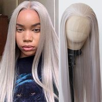 Perruque en cheveux naturels vietnamiens ultra-lisses, vente en gros, perruques en cheveux humains avec dentelle frontale HD 13x6 pour femmes noires