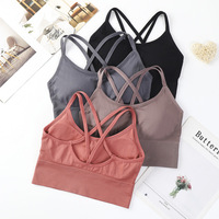 Soutien-gorge de sport grande taille pour femme, maintien élevé, 100 % nylon côtelé, conception monobloc, bretelles réglables, confortable, fin, antichoc