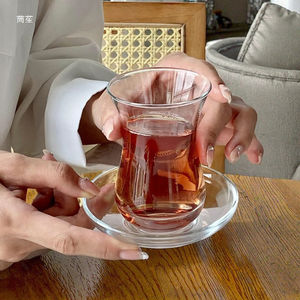 At Pack Europese Stijl Ontwerp 120Ml Turkse Zwarte Theekop Hittebestendige Glazen Afternoontea Voor Koffiebloemthee - Product Image 2