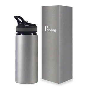 Flacon étanche en aluminium personnalisé, de grande capacité, avec paille, bouteille d'eau mignonne, pour le sport, les voyages et le plein air, ml - Product Image 3