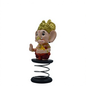 Estatua de Plástico de Shree Ganesh Skin Fun Spring para Decoración de Escritorio en Casa u Oficina, Regalo de Primera Calidad - Product Image 2