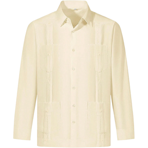 Meilleure Vente 2026 <span class=keywords><strong>Chemise</strong></span> Habillée <span class=keywords><strong>Plissée</strong></span> à Manches Longues 100% Coton Pur Légère et Respirante avec Col à Bouton Unique pour Hommes ODM - Product Image 1