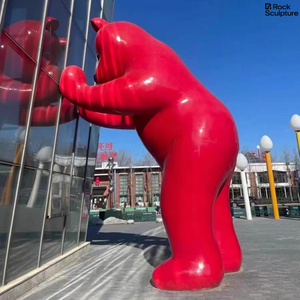 Glass Fiber Teddy <strong>Bear</strong> <strong>Statue</strong> Custom Art Resin Crafts Garden Decoration - Product Image 2