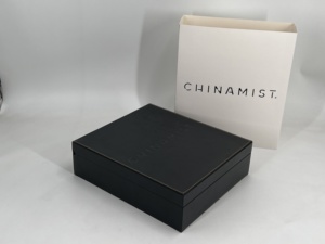 Luxury High Quality <strong>Black</strong> Feel Good Tea Portable Custom Organizer Flap Small Leather <strong>Box</strong> - Product Image 3