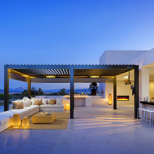 Pérgola Motorizada de Aluminio Impermeable para Exteriores, Toldo para Jardín, Protección Solar, <span class=keywords><strong>Barbacoa</strong></span> al Aire Libre, SINGOU - Product Image 1