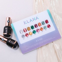 KLANA Kit de vernis gel œil de chat aux couleurs riches, gel magnétique pour nail art, pour salon et DIY, vernis gel UV LED à retirer par trempage, 8 couleurs au total