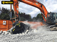 Concasseur de roche mobile hydraulique MOTEK NM400/NM500 pour tracteur et pelle mécanique de 6 à 50 tonnes