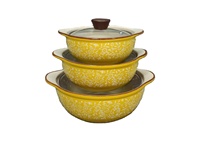 Casserole en céramique résistante aux hautes températures pour la cuisine domestique avec couvercle en verre, pot de cuisson pour la maison