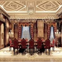 Rideaux Royaux Européens de Luxe Yun Zhu en Velours Chocolat avec Cantonnière et Broderie Dorée pour Salon de Villa