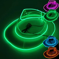 Cappello da Cowboy/Cowgirl Luminoso a LED per Feste, Matrimoni, Compleanni, Stile Western, Divertente e Brillante per Adulti