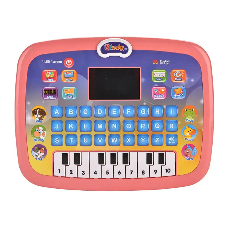 Educational LED Screen Tablet Pad Computer Kids Toys Learning Machines Tablet Baby Toy Laptop of Kids Battery Plastic toy