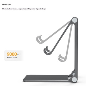 Top Selling Dual Fold Aluminum Alloy Desktop Metal Holder Universal Phone <b>Tablet</b> <b>Stand</b> Bracket Video Watching Daily Leisure Use - Product Image 5