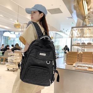 Shenghuaming Student <b>Backpack</b> 18 In <b>Large</b> Capacity Lightweight <b>School</b> Education Unisex Solid Color <b>Backpack</b> - Product Image 4