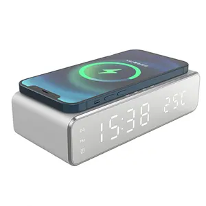 2023 Hot Items Wood Digital Alarm Clock Bamboo Desk Time Display Desk Clock Wood LED Clocks