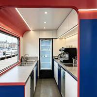 Camion de restauration et de café tout équipé pour la côte, disponible à la vente immédiate et personnalisable, installation rapide, conduite facile.