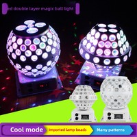Boule magique LED Menghao KTV, éclairage disco RGBW, ABS, commande vocale, mouvement, clignotant, rotation, lumières de scène colorées