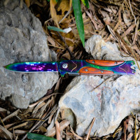 Couteau pliant tactique Yeehand OEM personnalisé avec lame en acier 3cr13 et manche en titane