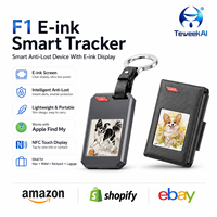 Traceur d'objets portable 19,7 g, corps en alliage d'aluminium et plastique, écran à encre électronique, partage par contact NFC, batterie 180 mAh pour bagages