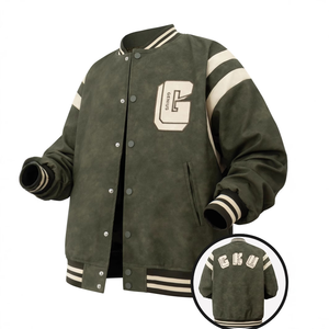 Blouson Bomber Varsity de Haute Qualité avec Logo Design, Broderie Chenille, Collection Respirante Style Urbain Col en V - Product Image 4