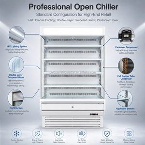 2-meter vertical air curtain cabinet commercial air-cooled frost free fruit and vegetable fresh-keeping <b>refrigerator</b> - Product Image 6