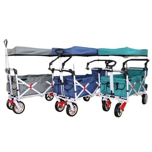 Chariot pliable pour enfants et bébés, facile à plier, portable, pour les voyages en plein air - Product Image 6