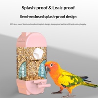 Mangeoire automatique pour oiseaux, anti-déversement et anti-goutte, distributeur automatique avec boîte à nourriture pour perroquets
