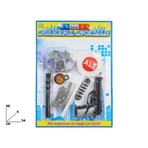 Set de Juego de Rol de Policía Squadra Speciale con Esposas, Bastón y Pistola de Juguete para Niños de 3+ Años, Temática de las Fuerzas del Orden Urbano - Product Image 1