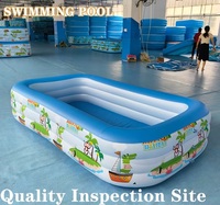 Aufblasbarer Swimmingpool für Kinder, für den Heimgebrauch im Freien, extra großer Familienpool, farbenfroh, langlebig, dickes PVC, konstante Temperatur.