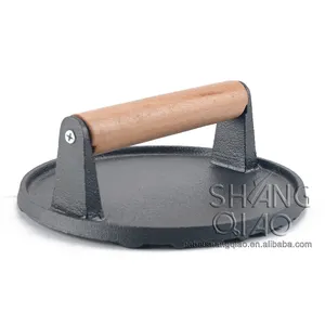 Heavy Duty Round <strong>Cast</strong> <strong>Iron</strong> <strong>Grill</strong> Meat <strong>Press</strong> <strong>Cast</strong> <strong>Iron</strong> Steak <strong>Grill</strong> Weight <strong>Cast</strong> <strong>Iron</strong> Burger Smasher Burger <strong>Press</strong> - Product Image 4