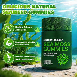 Gomitas de Musgo Marino Orgánico para el Apoyo Diario del Bienestar |   Alga marina y raíz de bardana |   OEM |   60 Unidades - Product Image 1