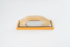 Outils durables pour plaques de plâtre : Flotteur en caoutchouc avec bord en EVA, truelle à plâtre à lame en aluminium avec manche en bois pour une finition lisse et propre - Product Image 2