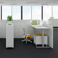 Bureau modulaire moderne poste de travail mobilier commercial table ensemble de bureau dans un style de cabine élégant pour bureau à domicile ou à l'hôpital