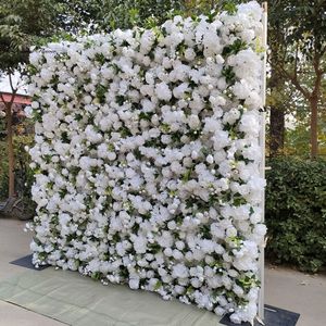 DKB 8ft x 8ft panneau de fleurs en soie de toile de fond de mur floral décoratif artificiel - Product Image 3