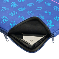 Étui de protection pour tablette et ordinateur portable en néoprène bleu de haute qualité avec fermeture éclair, pochette de voyage écologique pour le travail/le bureau/l'école