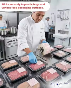 Wholesale Food Safe Handling Labels 2.25x1.125 Inch 1000 <b>Stickers</b> Per Roll Custom Print Meat Safety Information Adhesive Labels - Product Image 5