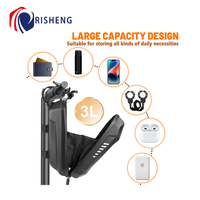 Sac Avant Trottinette Étanche Grande Capacité 3L, Étui Rigide en EVA pour Guidon de Trottinette et Vélo Pliant Universel