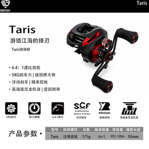 <span class=keywords><strong>Moulinet</strong></span> de pêche baitcasting chinois haute vitesse en <span class=keywords><strong>gros</strong></span>, corps entièrement en nylon haute résistance, rapport de transmission 6.4:1, utilisation pour droitier, pour leurres - Product Image 5