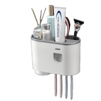 Dispensador de creme dental, dispensador de creme dental para escova de dentes automático, para armário de banheiro