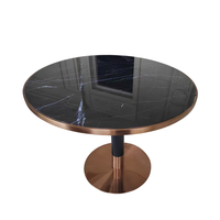 Ensembles de meubles de restaurant à livraison rapide Table en terrazzo et chaises en métal pour café Home Bar ou repas en plein air pour cafés