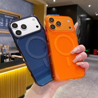 Funda de Acrílico Antigolpes para iPhone 17 18 16 15 14 13 12 11 Pro Max S26 Ultra A17 A06, Carga Inalámbrica Magnética, Cubierta Trasera