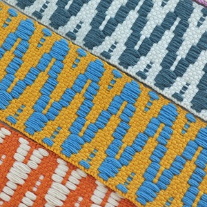 맞춤형 폴리 에스테르 웨빙 38MM 다채로운 지그재그 에스 릭 코튼 자카드 리본 웨빙 가방 핸들 패션 여성 벨트 - Product Image 5