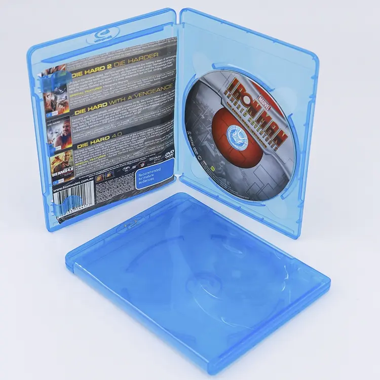 SUNSHING custodia per cd Blu Ray vuota custodia in plastica Blu-Ray sottile a 1 disco scatola da 11mm singola Bluray