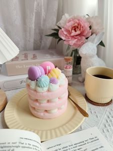 Vela Aromática Realista con Forma de Pastel Desnudo, Hecha a Mano con <span class=keywords><strong>Cera</strong></span> de Soja, Vela con Forma de Pastel de Cumpleaños con Frutas Simuladas, Decoración para el Hogar, Regalo Creativo - Product Image 5