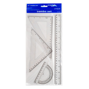 Sinh viên mới tam giác thước đo bốn mảnh cai trị thiết lập nhựa zhigao kiểm tra bản vẽ - Product Image 4