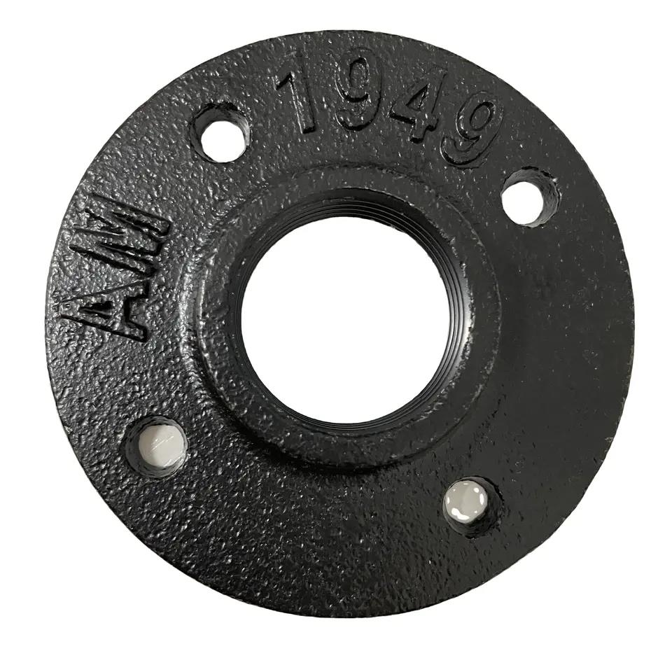 Фланец для пола, черный ковкий чугун