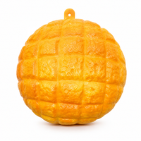 Balle anti-stress créative en caoutchouc simulé, durable et réutilisable, en forme de pain ananas, jouet de décompression amusant pour la libération de l'excès d'énergie